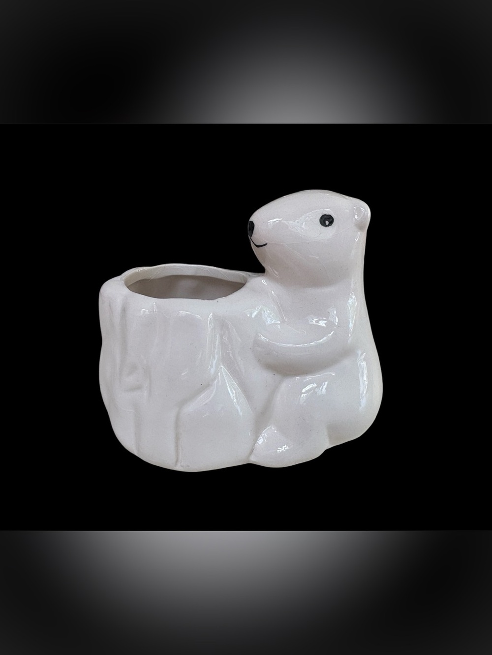 Mini Polar Bear Animal Shaped Planter